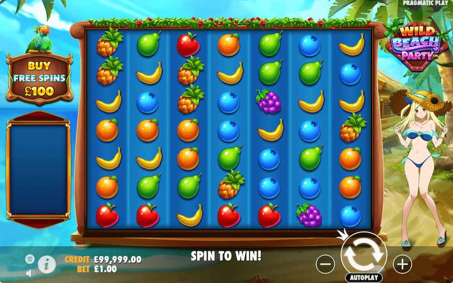 Play With 7 Reels, The Cluster Pays Engine, And Win Up To 5,000x Your Bet In Pragmatic Play's Wild Beach Party Online Slot