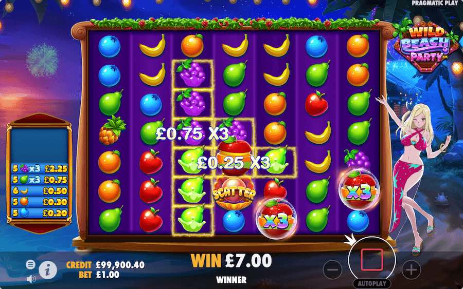 Landing 3 Or More Scatter Symbols In View On Wild Beach Party Video Slot Will Trigger The Free Spins Bonus Round