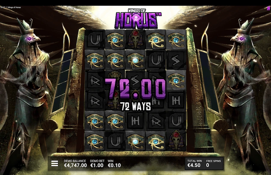 Wings of Horus slot free spins feature