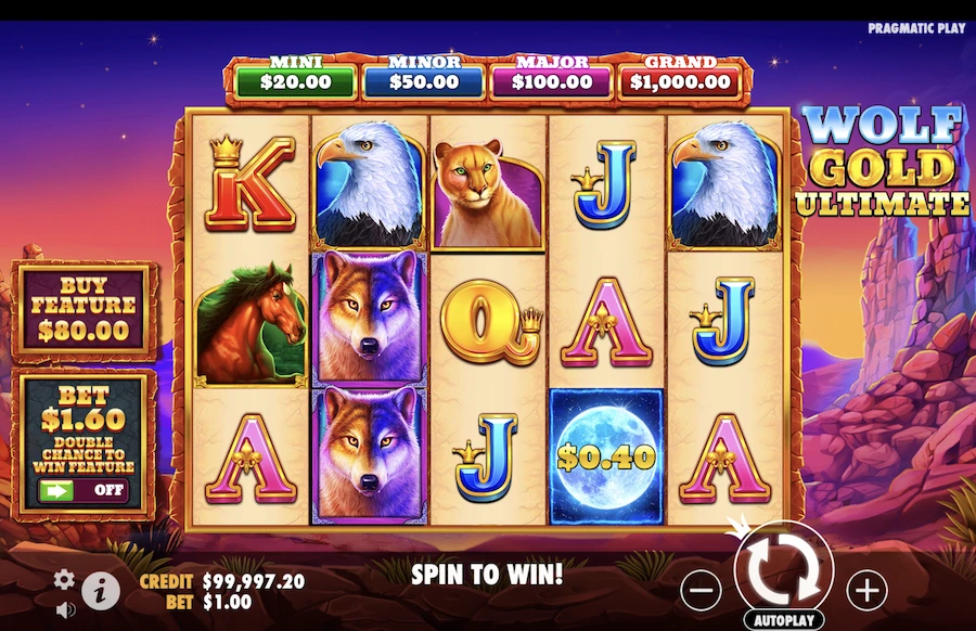 Wolf Gold Ultimate slot base game