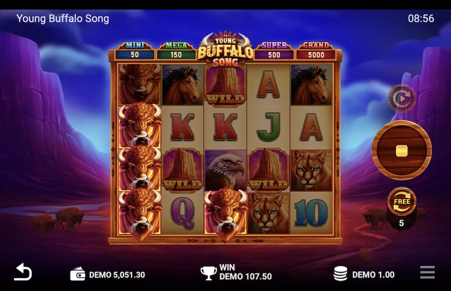 Young Buffalo Song Slot Evoplay