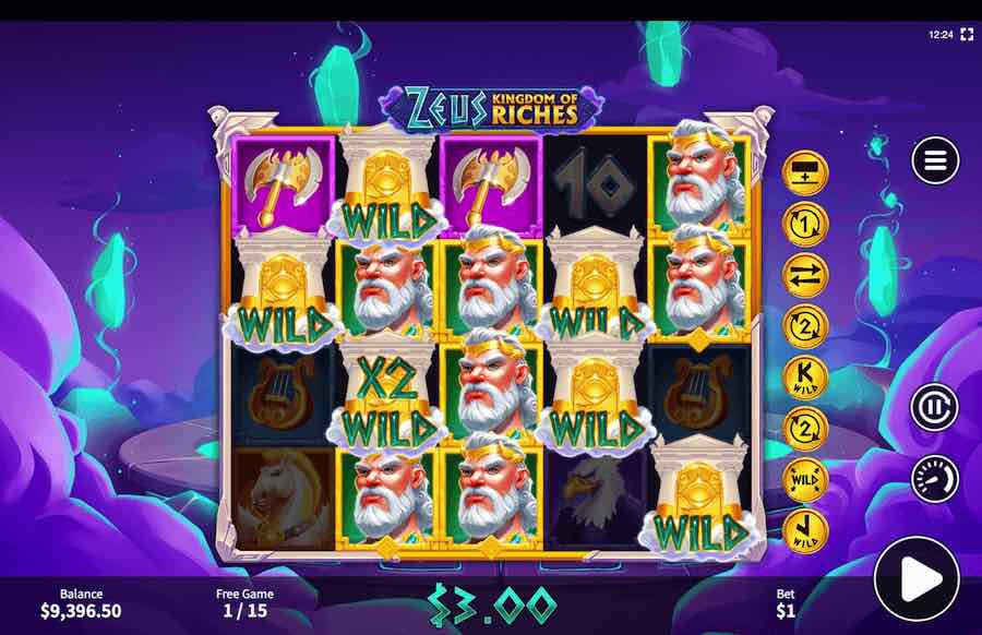 Zeus Kingdom Of Riches Slot Free Spins Feature